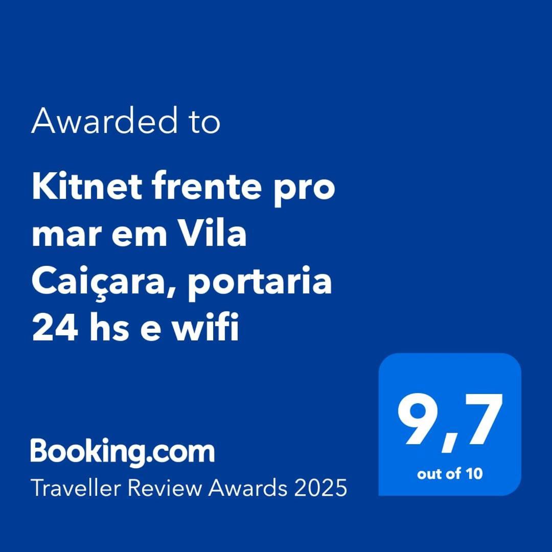 Kitnet Frente Pro Mar Em Vila Caicara, Portaria 24 Hs E Wifi Praia Grande  Bagian luar foto